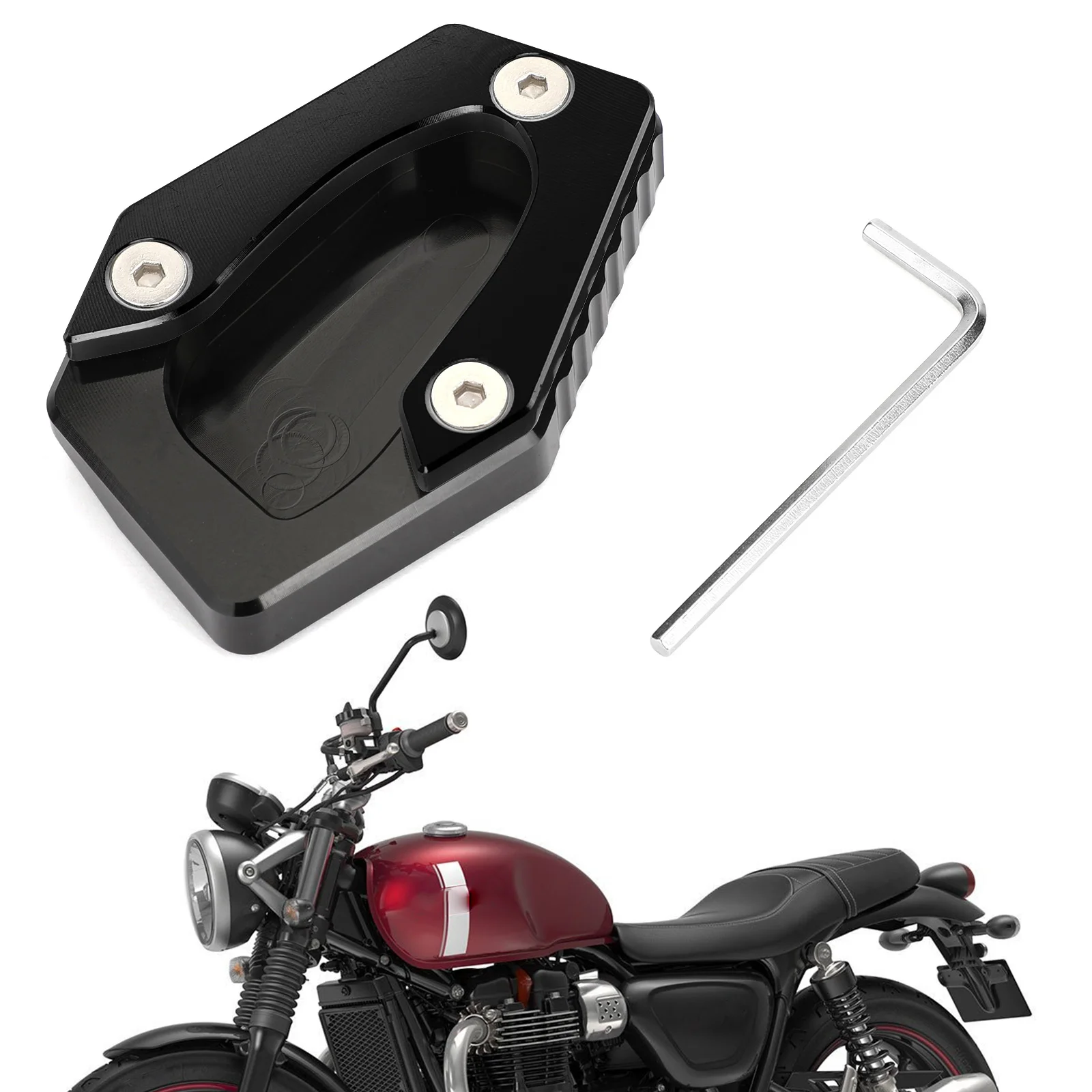 Areyourshop для TRIUMPH STREET Твин- подножка увеличительная пластина алюминиевые мотоциклетные Чехлы подставки запчасти