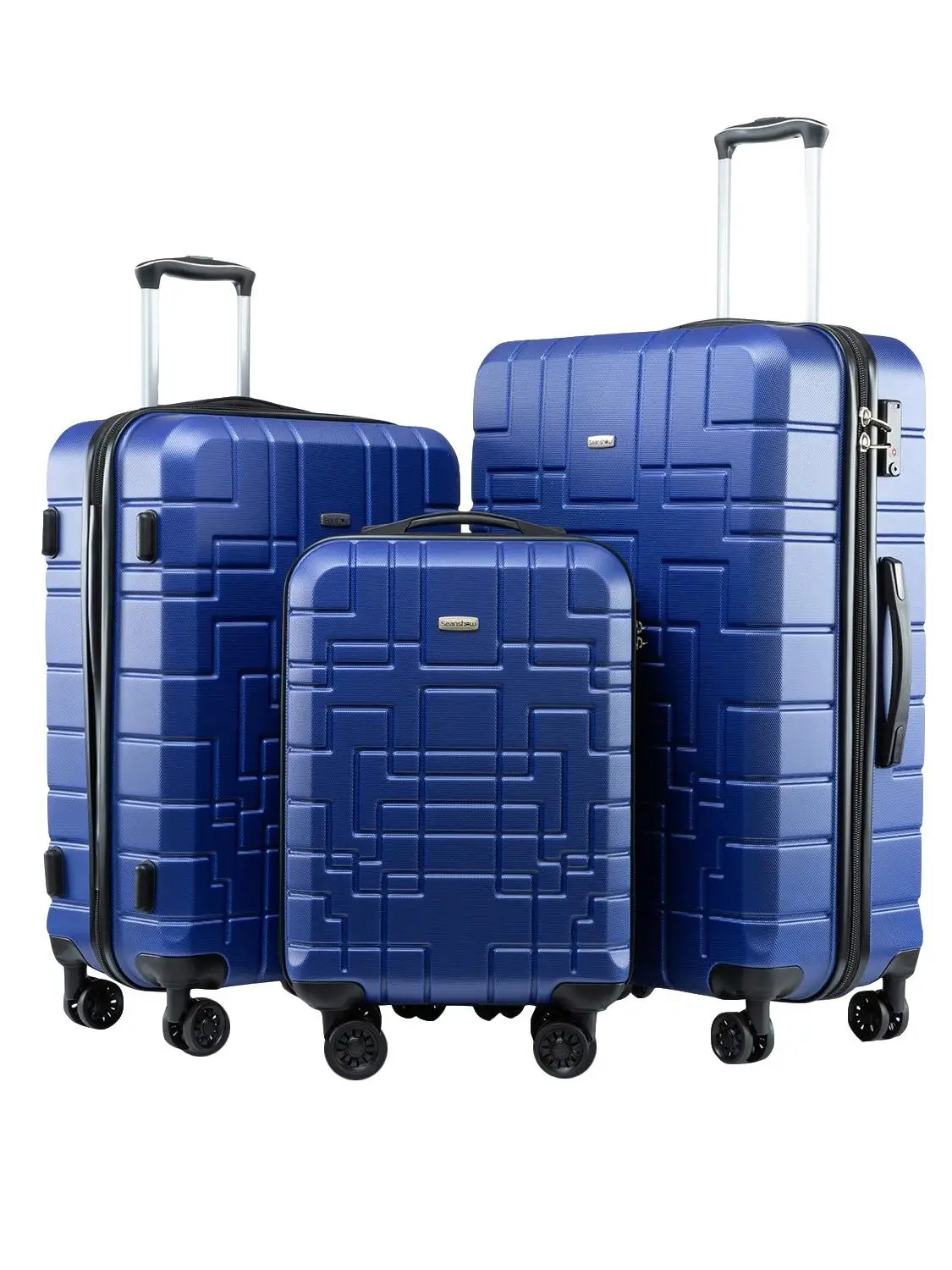 Seanshow 3 шт./лот набор чемоданов чехол на колесиках для мужчин и женщин путешествий