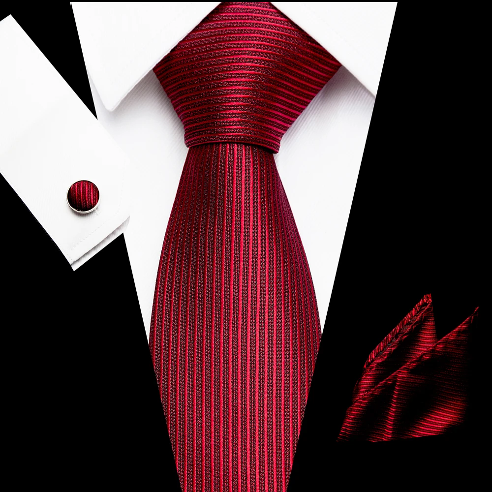 

Wedding Men's Dot Stripe Ties Set 7.5cm Jacquard Woven 100% Silk Necktie Flomal Dress Accessories Cravat Mens Classic Tie