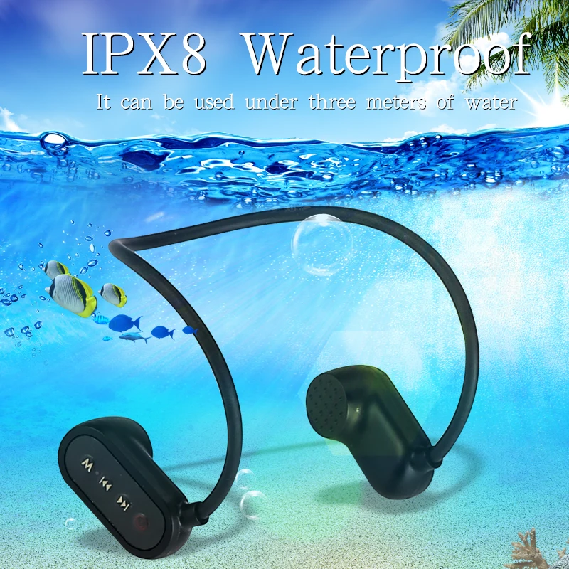 V32 HIFI MP3 музыкальный плеер костной проводимости IPX8 Водонепроницаемая спортивная