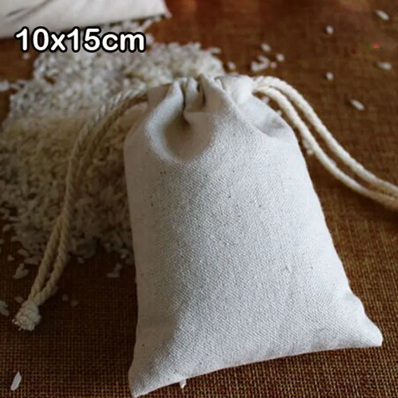 Льняные подарочные пакеты на шнурке 10x15 см (4 &quotx 6&quot) упаковка из 50 мыльных мешков