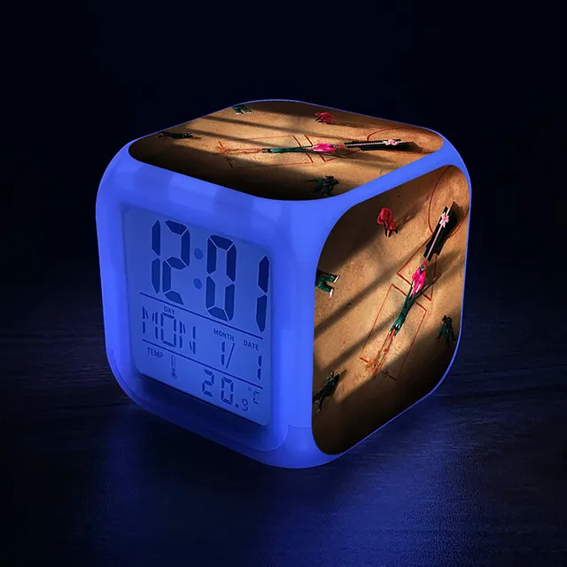 Led 7 Color Changing Child Alarm Clock Squid Game 新作アイテム毎日更新