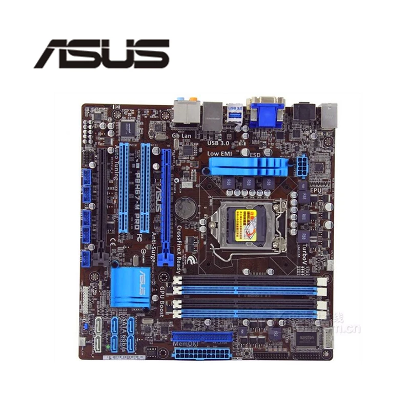 Материнская плата для ASUS P8H67 M PRO материнская LGA 1155 DDR3 настольного компьютера б/у PCI