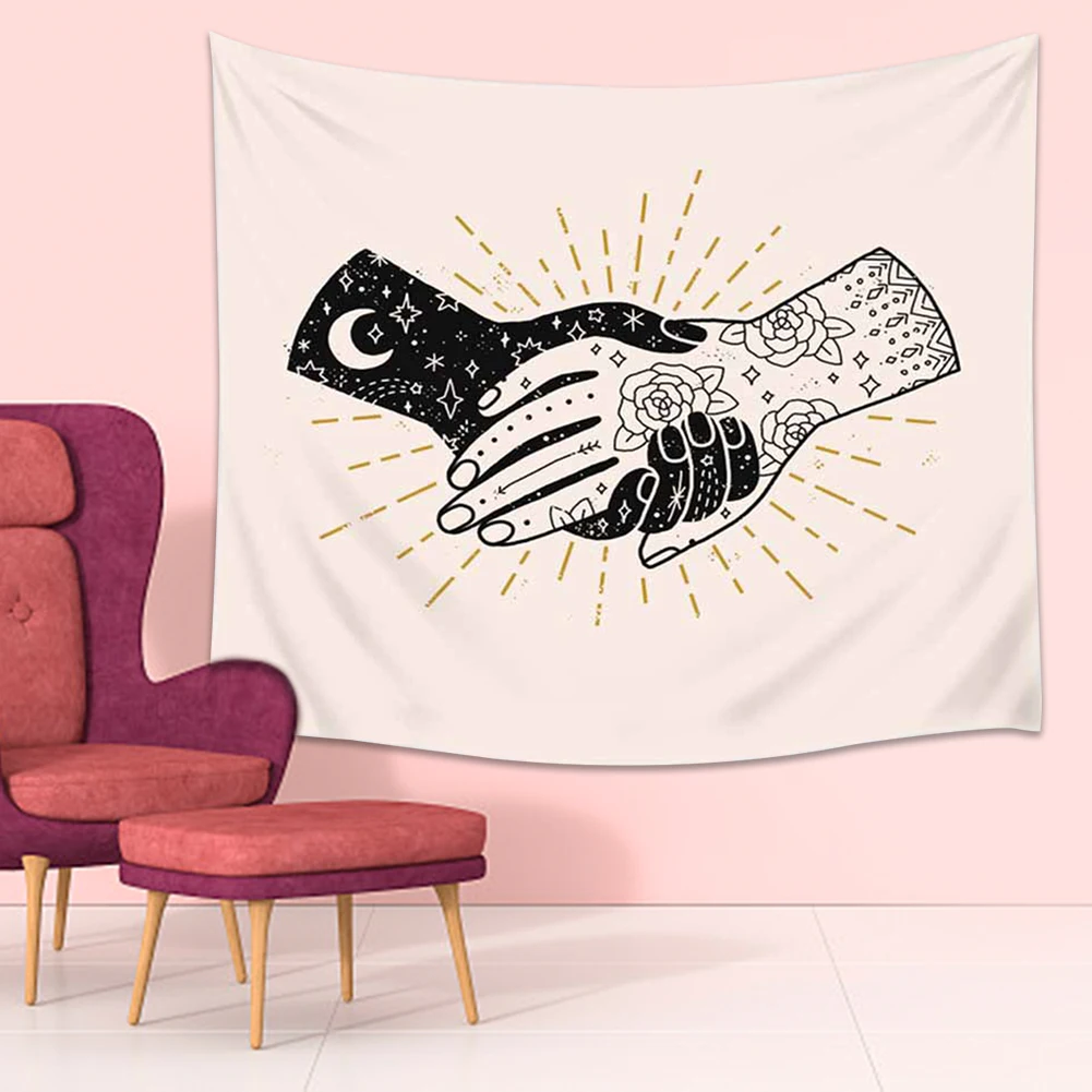 

Picnic Background Hanging Art Home Decor Dorm Wall Tapestry Handshake Printing Rectangle Living Room Beach Mat Bedroom Indoor