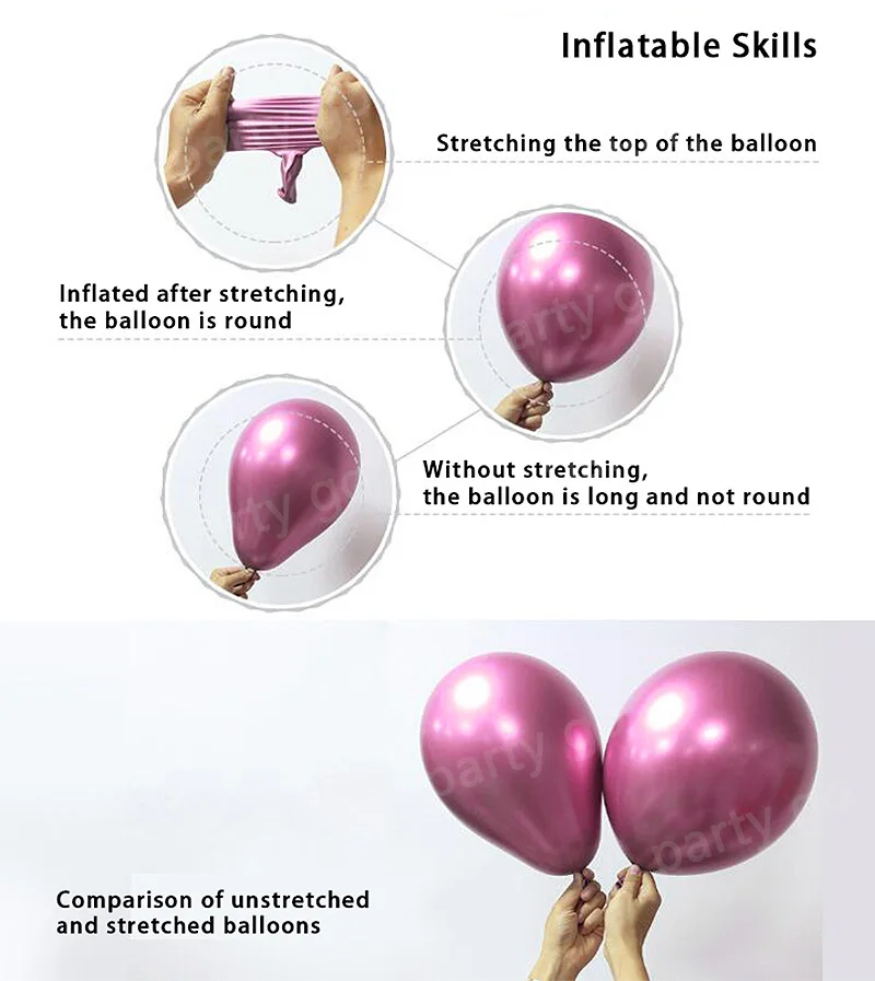 100/200 шт 5/10 дюймов хром шары из латекса цвета металлик надувные Globos воздушный шар с гелием День рождения Декорации дети шар