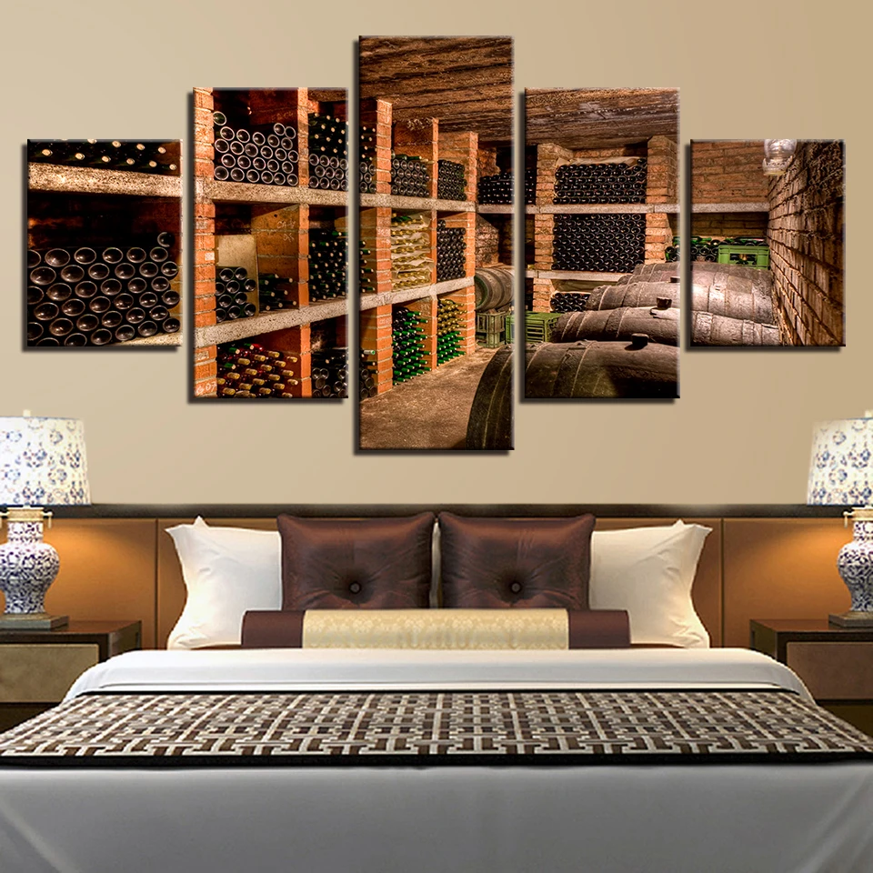 Картина ночного города здания Холст Нью Йорк Лондон фермерский дом Декор