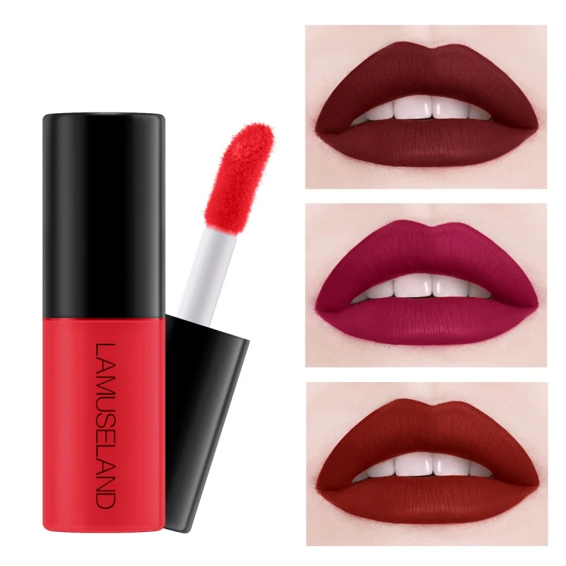 

12 Colors Nude Lip Gloss Waterproof Velvet Red Lips Tint Long-Lasting Matte Liquid Lipgloss Blusher Moisturizing Makeup TSLM1