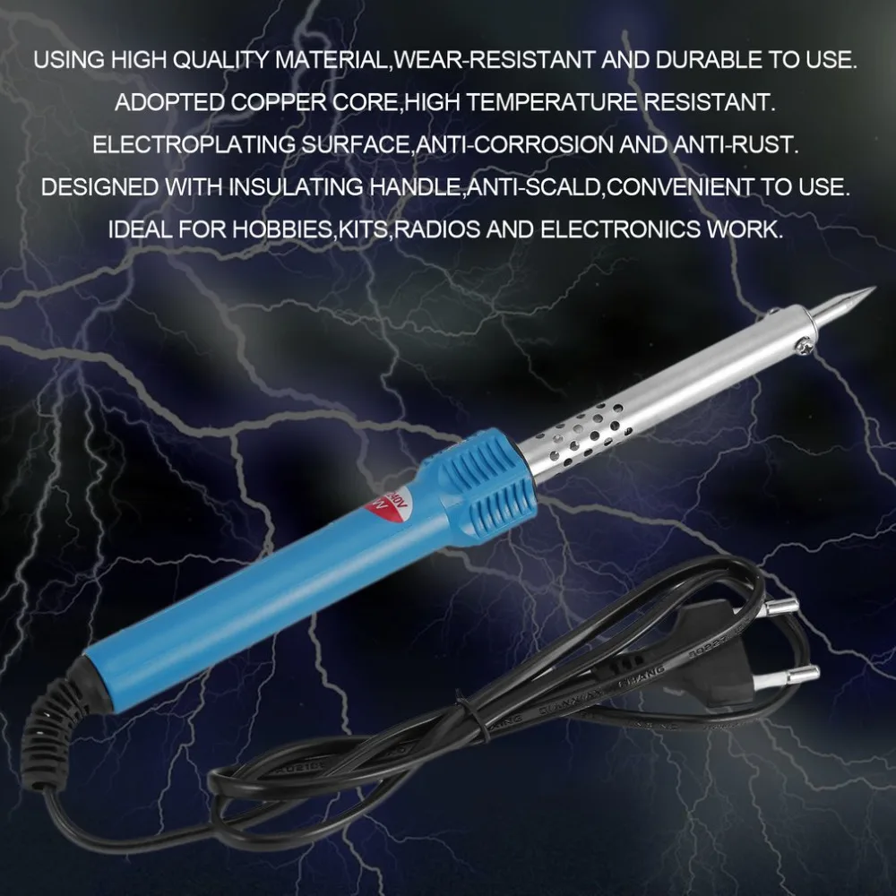220V 50W 60W Pencil Welding Tip Electric Soldering Iron Heating Tool Hot solder Heat Repair Tools with EU Plug Anti-scald Handle