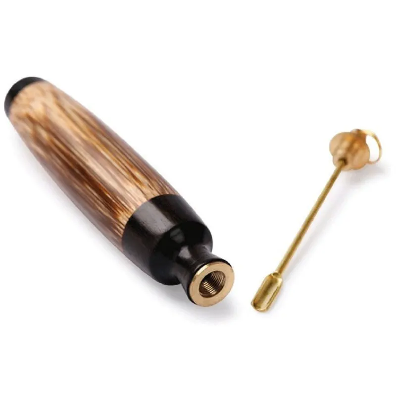 

Sandalwood Snuff Bottle Vial Handmade Wooden Carved Crafts with Spoon Dispenser Bullet Rocket Snorter Smoking Pipe Accessories