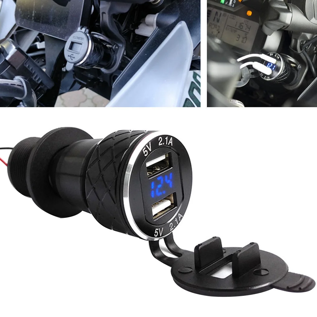 Замена для F800GS F650GS F700GS R1200GS 4.2A мотоциклетные Dual USB Зарядное устройство алюминиевый сплав, металлический корпус