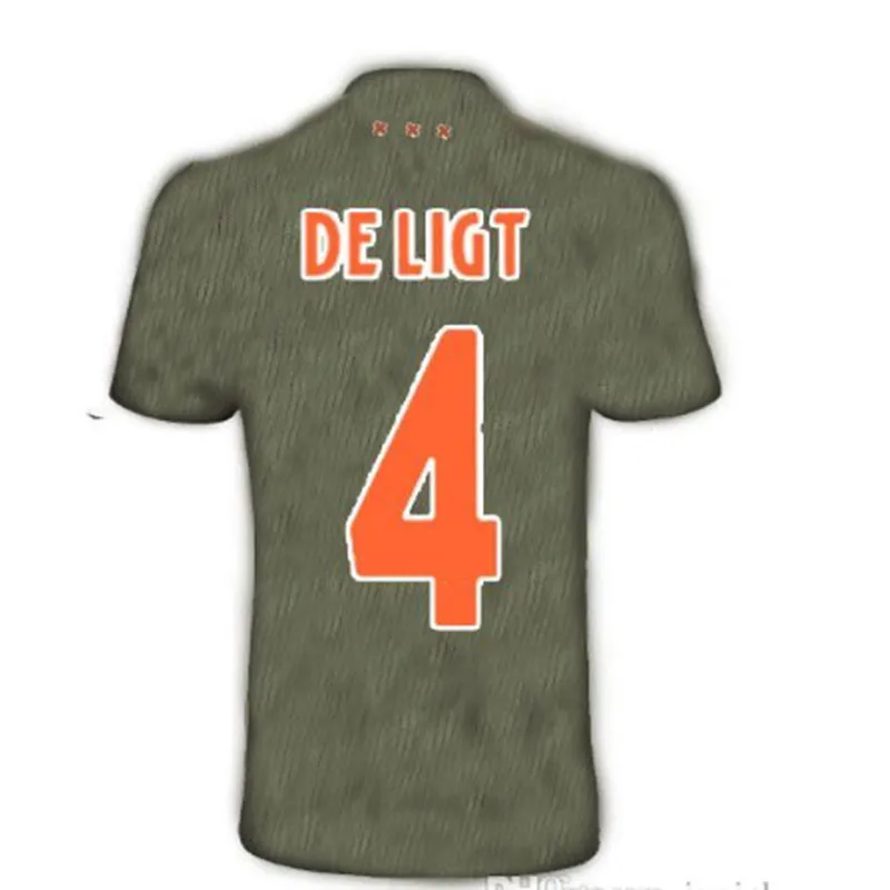 Футбольная Футболка для дома, футбольная рубашка DE JONG DE LIGT VAN DE BEEK NERES 19 20 TADIC ZIYECH, футбольные футболки - Цвет: shirt