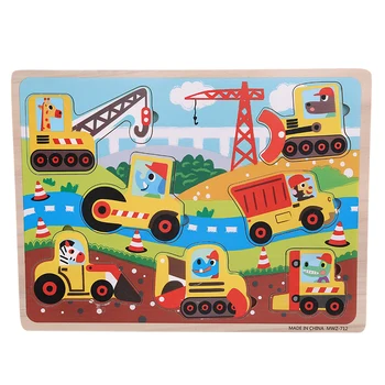 

Cognitive Wooden Puzzle 3D Cartoon City Girl Happy Zoo Farm Animal Firefighter Puzzles Child Cognitive Education Toys Baby Gifts