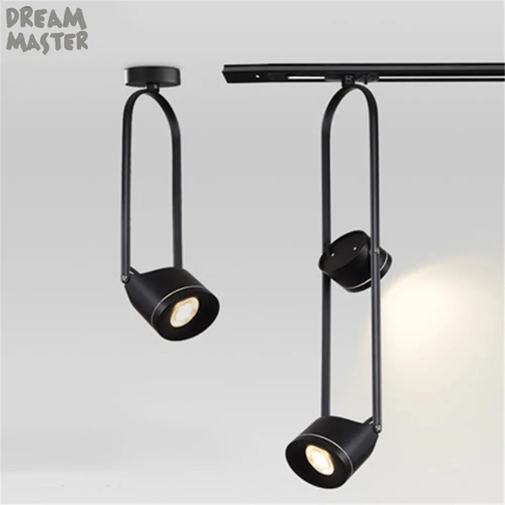 

2019 New 12W 24W long led track lighting fixture 3000K 4000K 5000K ceiling spotlights adjustable showroom track lamp spotlights