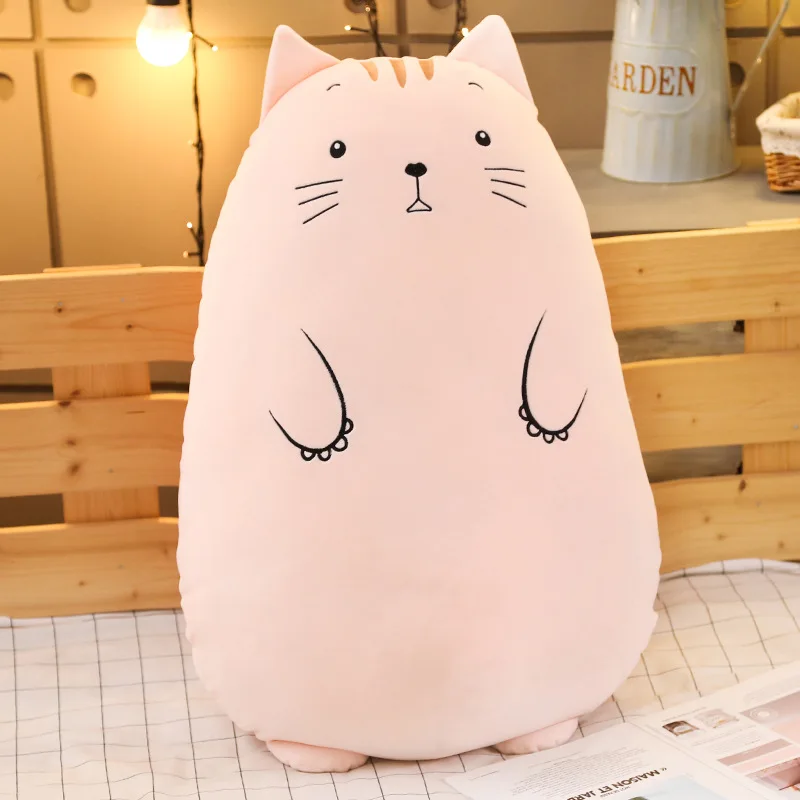 CAT 50-90cm Large Size Toys Soft Animal Pillow Cushion Fat dinosaur Cat bear Pig sheep Plush Toy Stuffed kids Birthyday Gift - Цвет: CAT