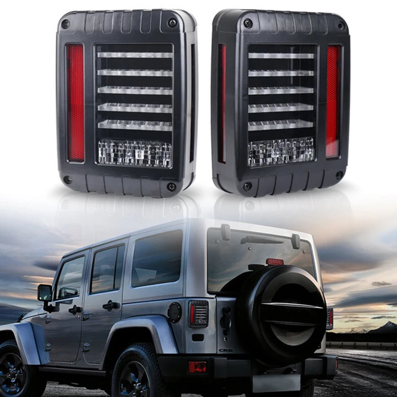 

2 шт., светодиодсветодиодный задние фонари для Jeep Wrangler JK 2007-2017