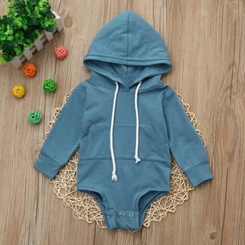 

Cute Solider Color Romper Baby Girls Clothes Jumpsuit Romper With Hat 0-24M Age Ifant Toddler Newborn Outfits Set