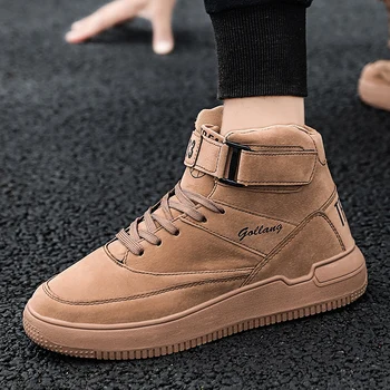 

2019 New High Top Sneaker Men Damping Lace-Up Casual Shoes Outdoor Men Comfortable Vulcanize Shoes Zapatillas Hombre Deportiva