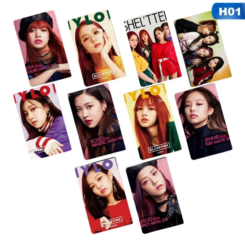 10 шт./компл. Kpop Blackpink квадратные фото карты фотокарты плакат альбом Lomo карты - Цвет: 01