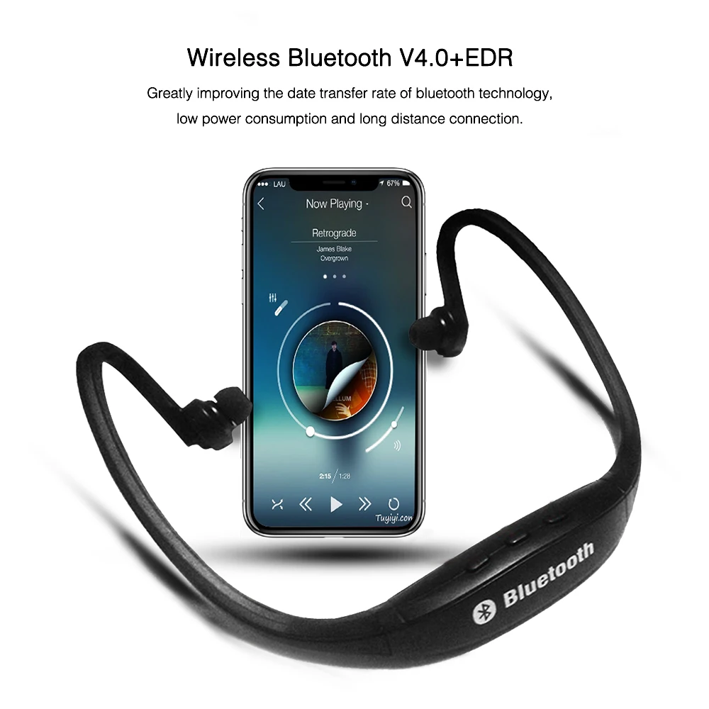S9 Bluetooth наушники беспроводные Спортивные Bluetooth наушники Поддержка TF/SD карты микрофон для iPhone huawei XiaoMi телефон