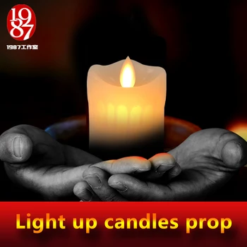 

JXKJ1987 escape room game the new candles prop take a wireless candle to light all wired candles in a right sequence to unlock