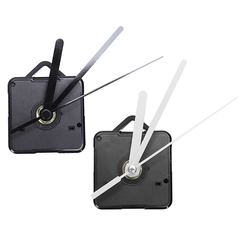 2 Pack Replacement Wall Clock Hands Diy Repair Parts Pendulum Movement Mechanism Quartz Clock Motor with Hands Fittings Kit(Bla