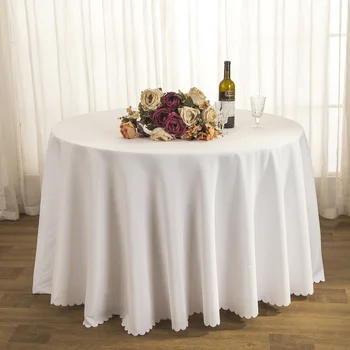 

Simple Modern Tablecloth Banquet Hotel Party Solid Color Decorative Tablecloth Household Dining Table Round Polyester Tablecloth