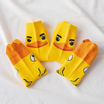 

Animals Woman Spring Autumn Cotton Socks Funny Duck Print Socks Female Streetwear Kawaii Cartoon Socks Skarpetki Sokken
