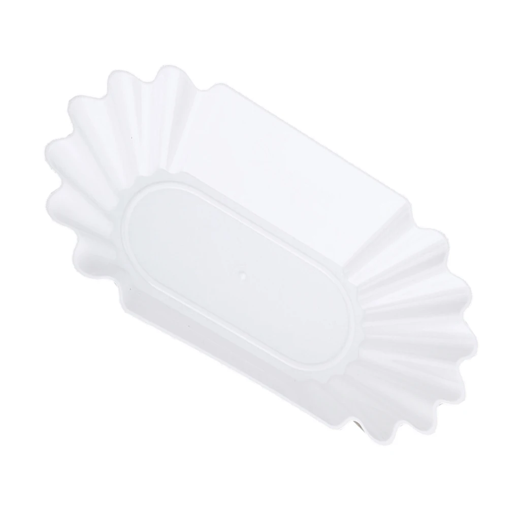 8pcs Oval Tray Plastic Dish for Green and Roasted Coffee Beans Snack Plates