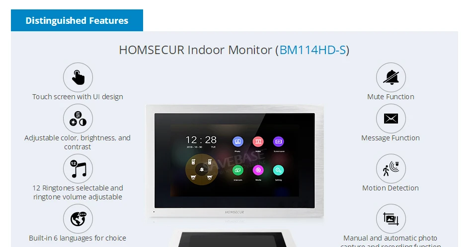 HOMSECUR видео домофон система с 10 дюймов сенсорный экран монитор RFID брелок пароль разблокировка камера IP65 BM114HD-S+ BC091HD