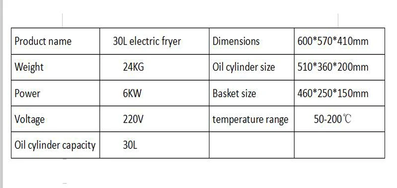 Commercial 220V large capacity fryer 30L multi-function hot-selling electric fryer can be timed air fryer