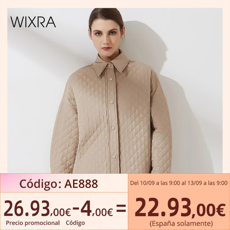 Wixra Womens Jacket New Fashion Solid Turn Down Collar Overcoat Casual Outerwear and Coats Ladies Streetwear Autumn Spring Wixra Womens Jacket New Fashion Solid Turn Down Collar Overcoat Casual Outerwear and Coats Ladies Streetwear Autumn Spring