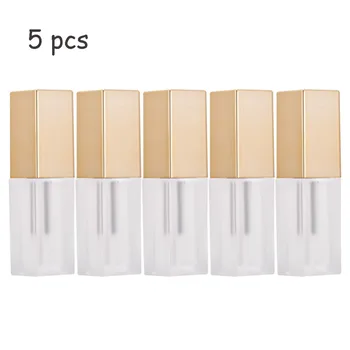 

5pcs DIY Lip Gloss Containers Reusable Empty Lipgloss Balm Tube Bottles Cosmetic Makeup Tools;5pcs DIY Lip Gloss Containers