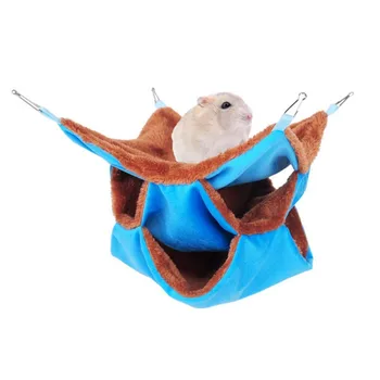 

Small Animals Three-layer Squirrel Hanging House Cotton Hammock Beds Nests Rat Squirrel Bed Cage Large Warm Hamster Hammock New
