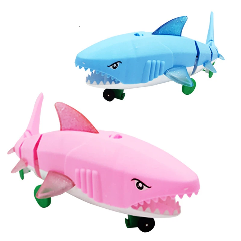 

Electric Toys Drawstring Electric Shark Leash Lighting Music Universal Shark Children's Toys With Led Light Gift For Children