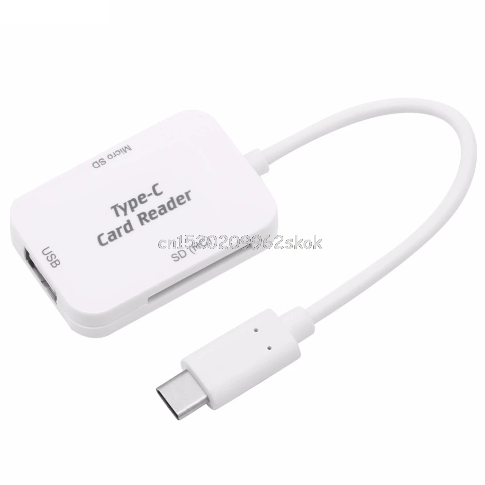 USB-C Тип C до USB 2,0 концентратор SD TF карты памяти считыватель карт OTG адаптер для телефона из поликарбоната