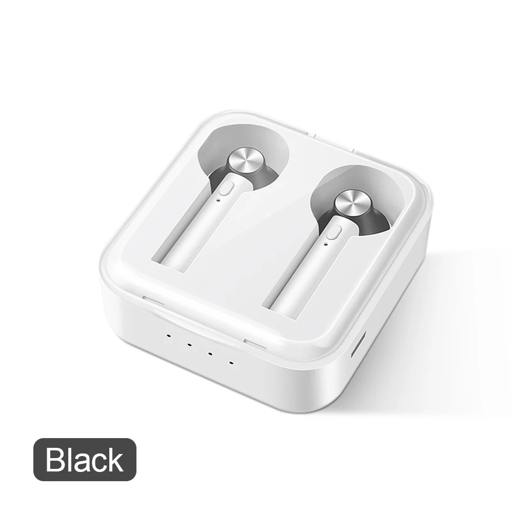 Black Eqvvol TWS Bluetooth 5,0 беспроводные наушники спортивные наушники 3D стерео звук мини наушники с портативным микрофоном зарядная коробка Наушники - Цвет: Black
