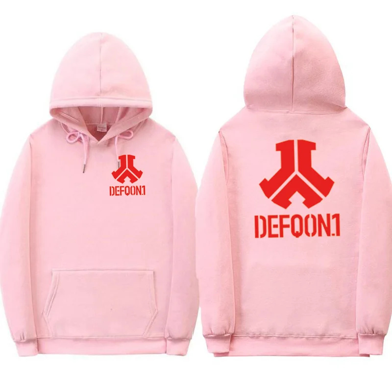 Pink-H02 Новинка Defqon 1 толстовки рок-группа хип-хоп Мужская Толстовка зима осень Уличная Повседневная Флисовая Толстовка Пуловер - Цвет: Pink-H02
