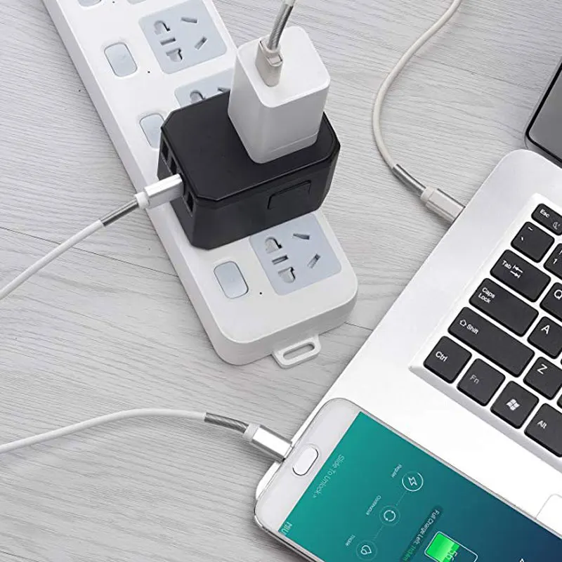 Universal Travel Adapter Plug International Adapter Converters With 4 USB+ 1 Type-C Charging Ports Wall Charger Plug KY54