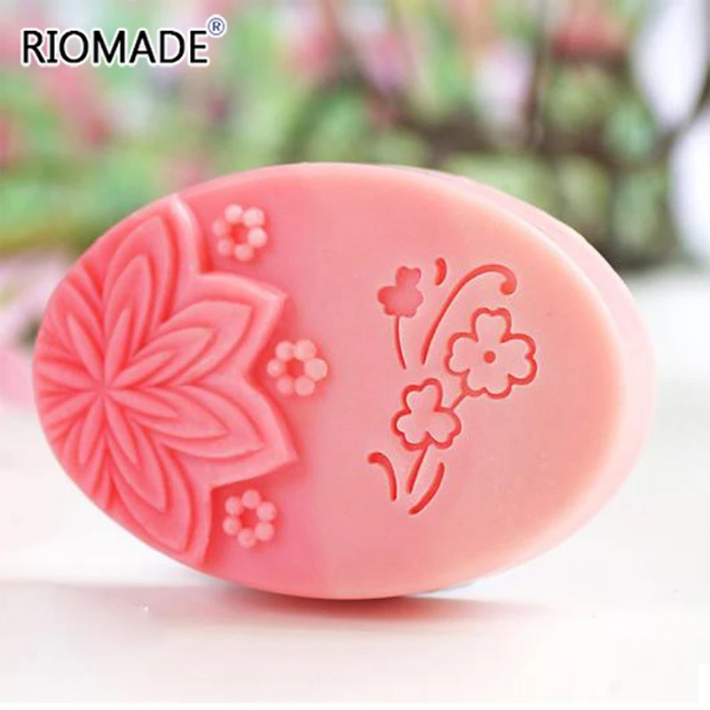 Flower Soap Seal Transparent Soap Making Stamp With Handle Acrylic