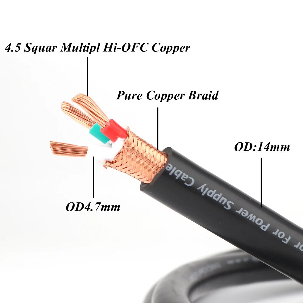 Monosaudio P901 multiple Hi-OFC copper conductor for power supply cable 11AWG(4.5mm2)x3core | Электроника