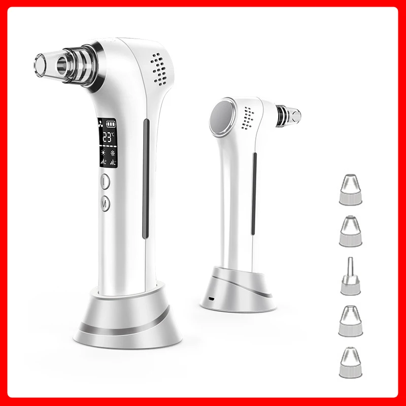 US $40.26 CF042 Blackhead Remover Face Pore Vacuum Black Point Extractor Pimple Removal Acne Cleaner Skin Care Tool Cold Hot Facial Beauty