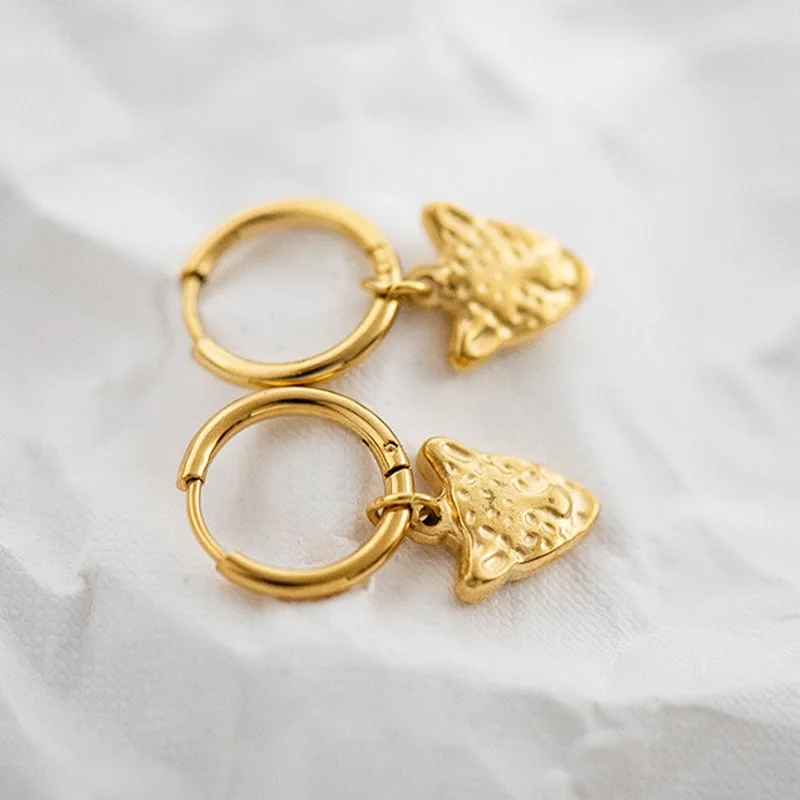 Новые трендовые висячие серьги из титановой стали с головой леопарда для женщин