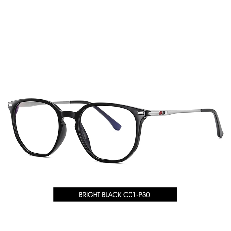 bright black C01-P30 LUKOKO анти синий светильник лучевой блокировки блокатор очки для мужчин и женщин очки для компьютерных игр lentes anti luz azul очки - Цвет оправы: bright black C01-P30