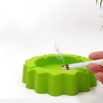 

Silicone Round Ashtray Colorful Premium Eco-Friendly Silicone Ashtray High Temperature Resistant Heat Resistant Ash Tray Holder