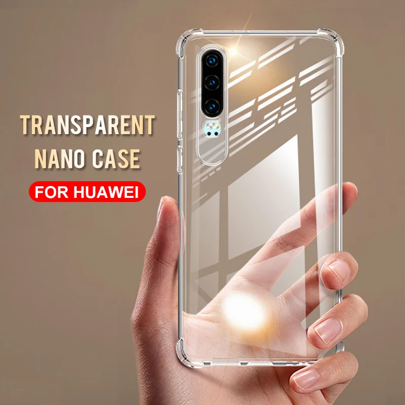 

Luxury Clear Soft Case for Huawei P20 P30 Lite Pro Protective Transparent Case on Mate 20 30 Honor 20 Lite Pro V20 Silicone Case