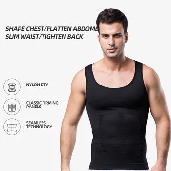

Abdomen Tight-fitting Corset Upgrade Version Seamless Vest Men's Body-building Suit Plastic Body High Elastic Training Vest