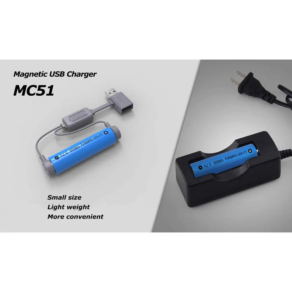 MC51 многофункциональное магнитное USB зарядное устройство для AA AAA 18650 литий-ионная батарея мини зарядка/разрядка Банк питания