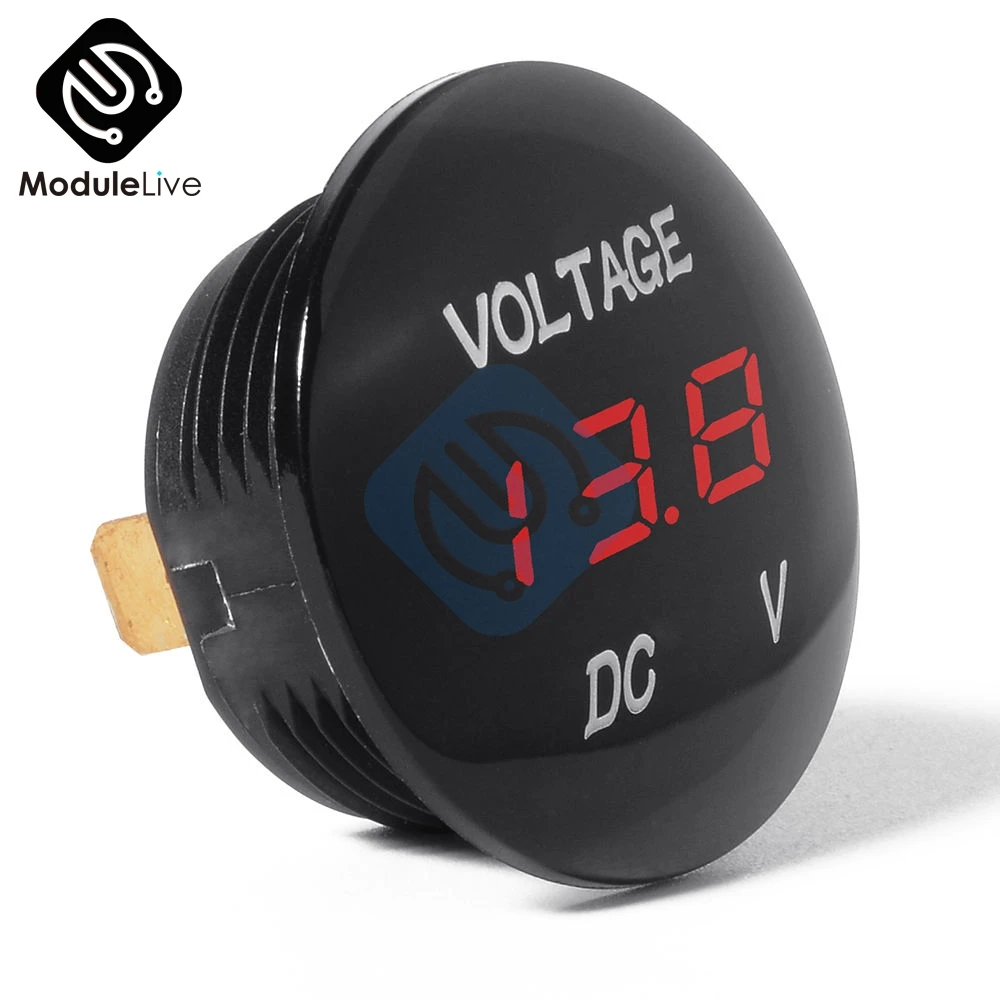 DC 5 V-48 V 12V 24V 36V Автомобиль Мотоцикл DC5V-48V цифровая СВЕТОДИОДНАЯ панель вольт Напряжение метр тестер Дисплей вольтметр Водонепроницаемые Инструменты