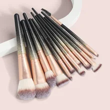 

12pcs Makeup Brushes Wooden Handle Professional Cosmetic Brushes Set Powder Eye Shadow Blusher Blending Make up Tools
