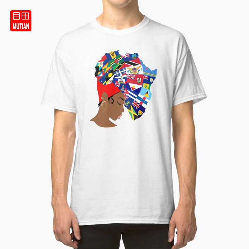 Afro Caribbean Queen T-Shirt afro caribbean queen flag american flags motherland black history | Мужская одежда